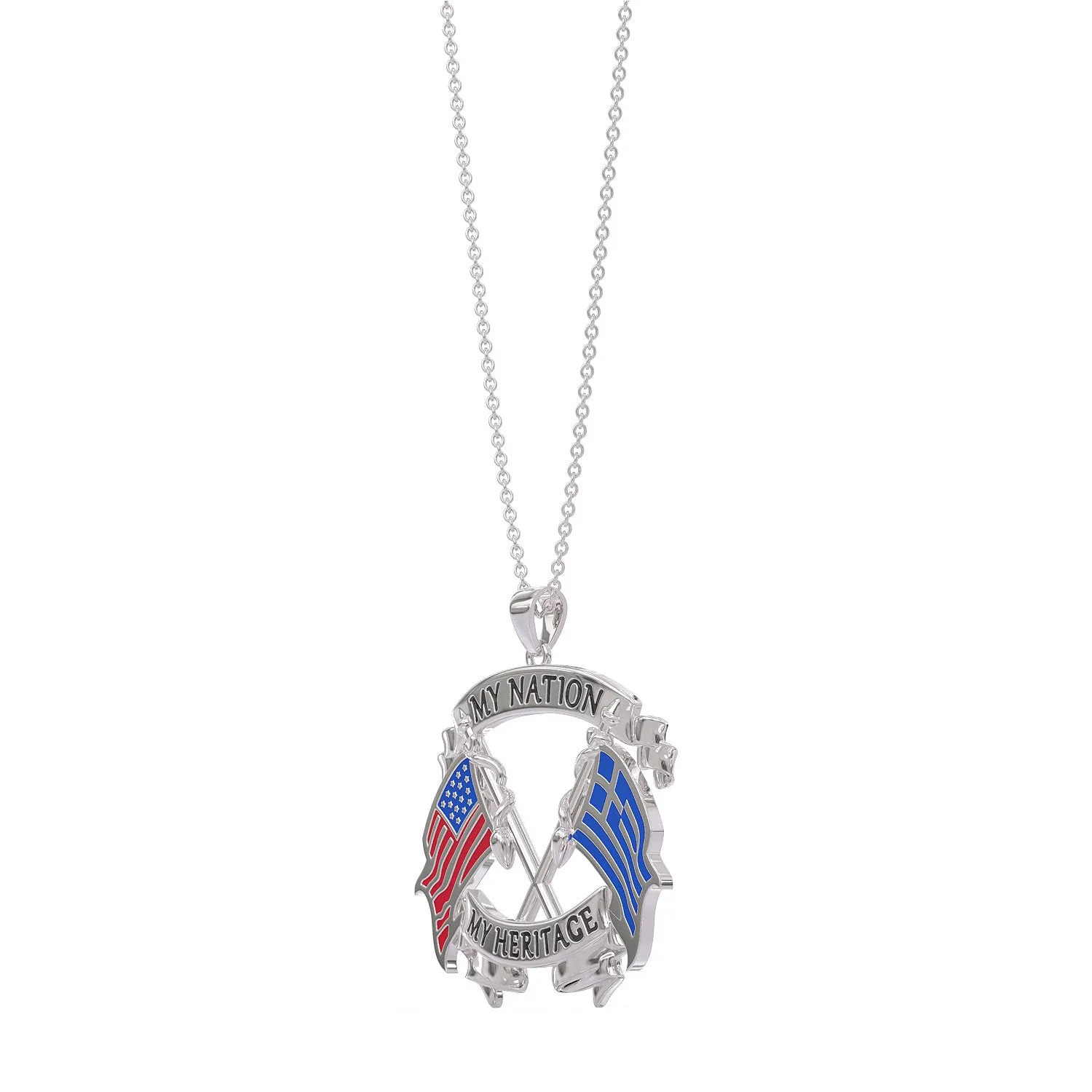 My Nation My Heritage Greek Necklace