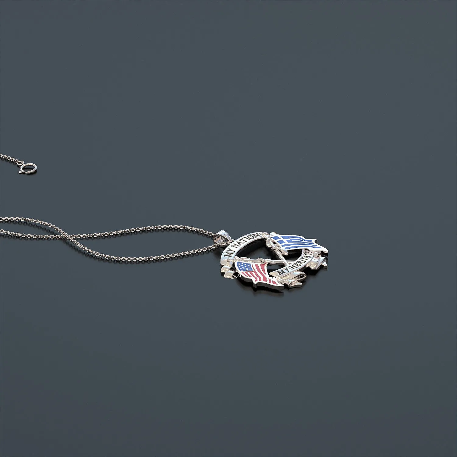 My Nation My Heritage Greek Necklace