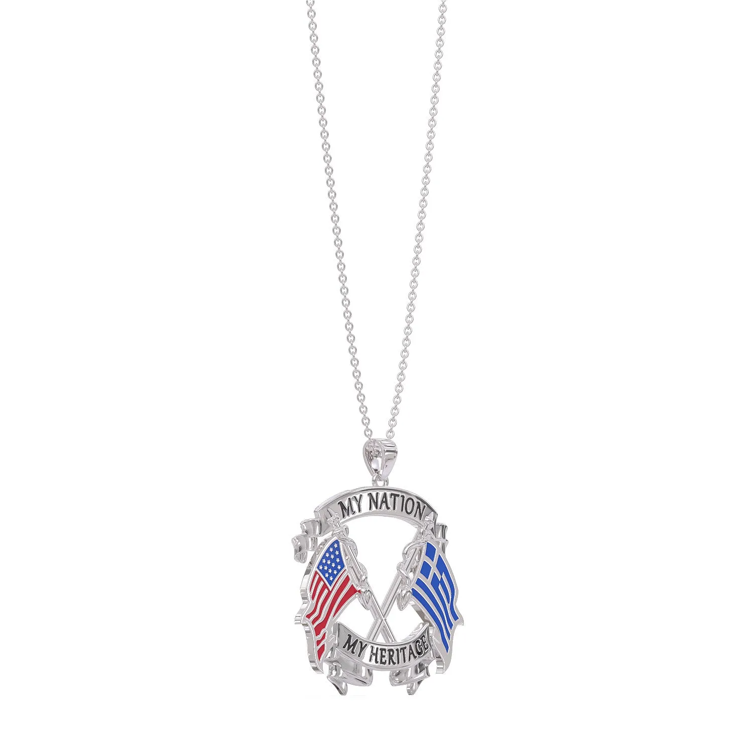 My Nation My Heritage Greek Necklace