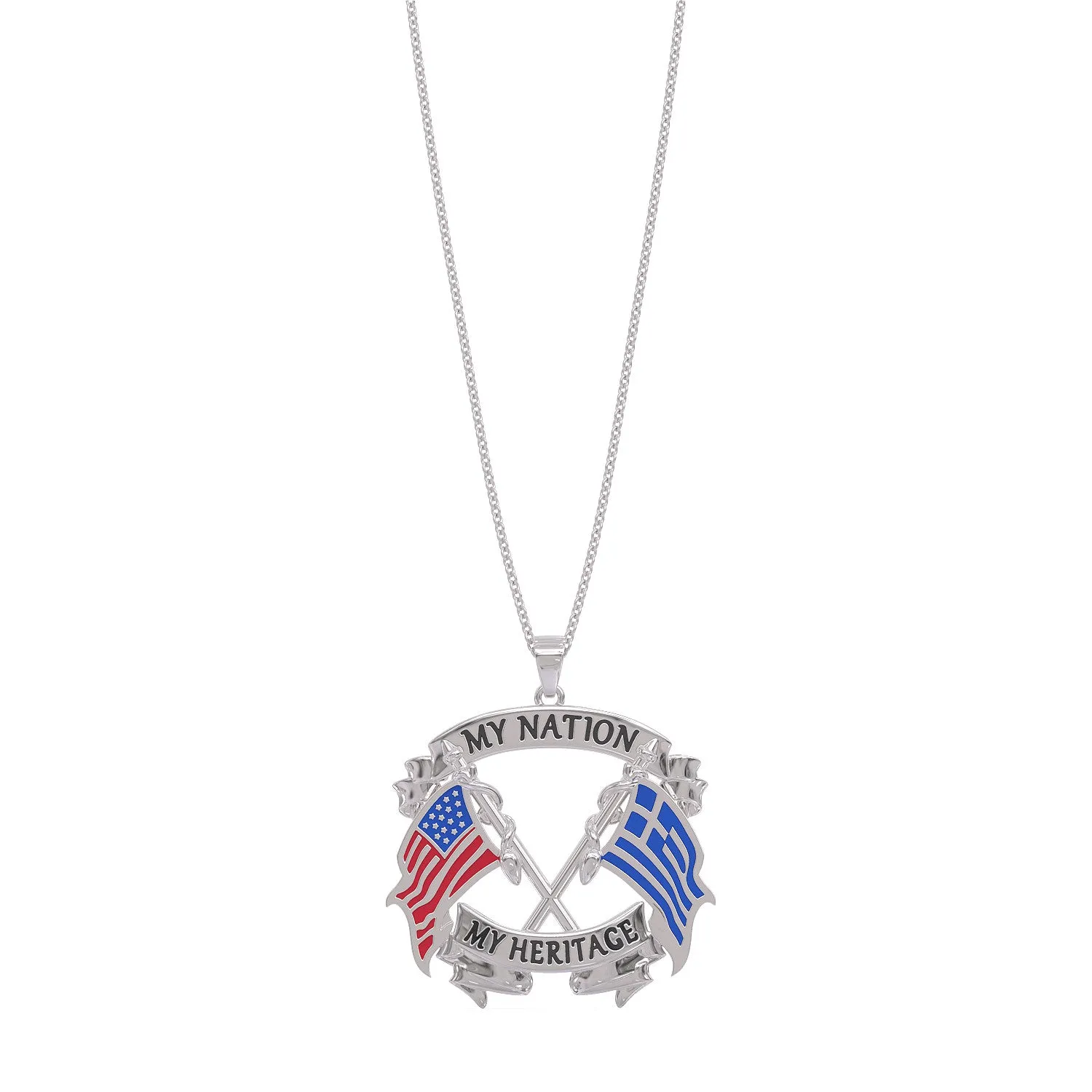 My Nation My Heritage Greek Necklace