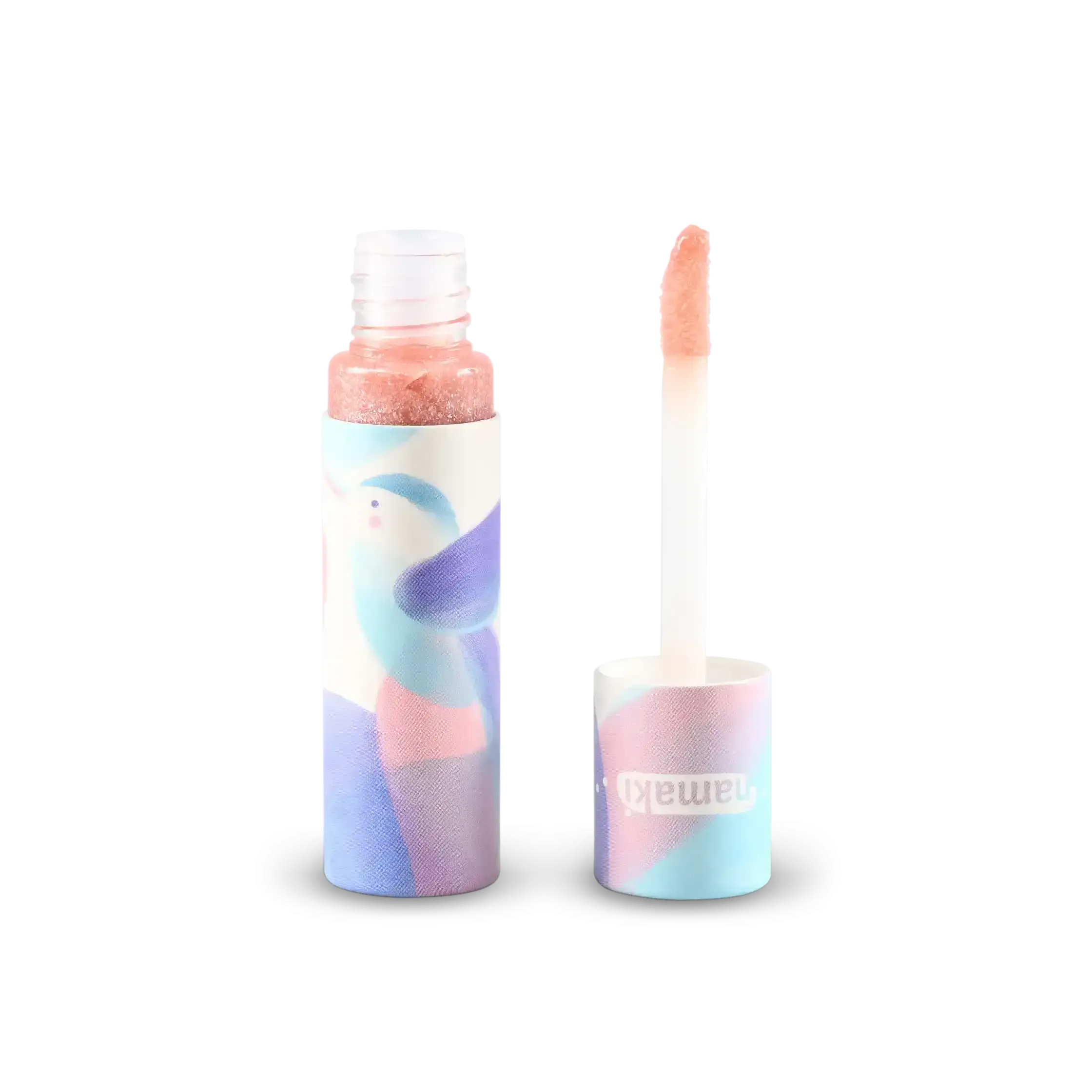 Namaki - Blue Sparkling Fox pouch - organic make-up for kids gift set