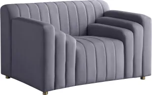 Naya Grey Velvet Chair