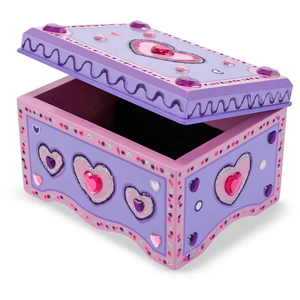 New Melissa & Doug Decorate-Your-Own Jewelry Box