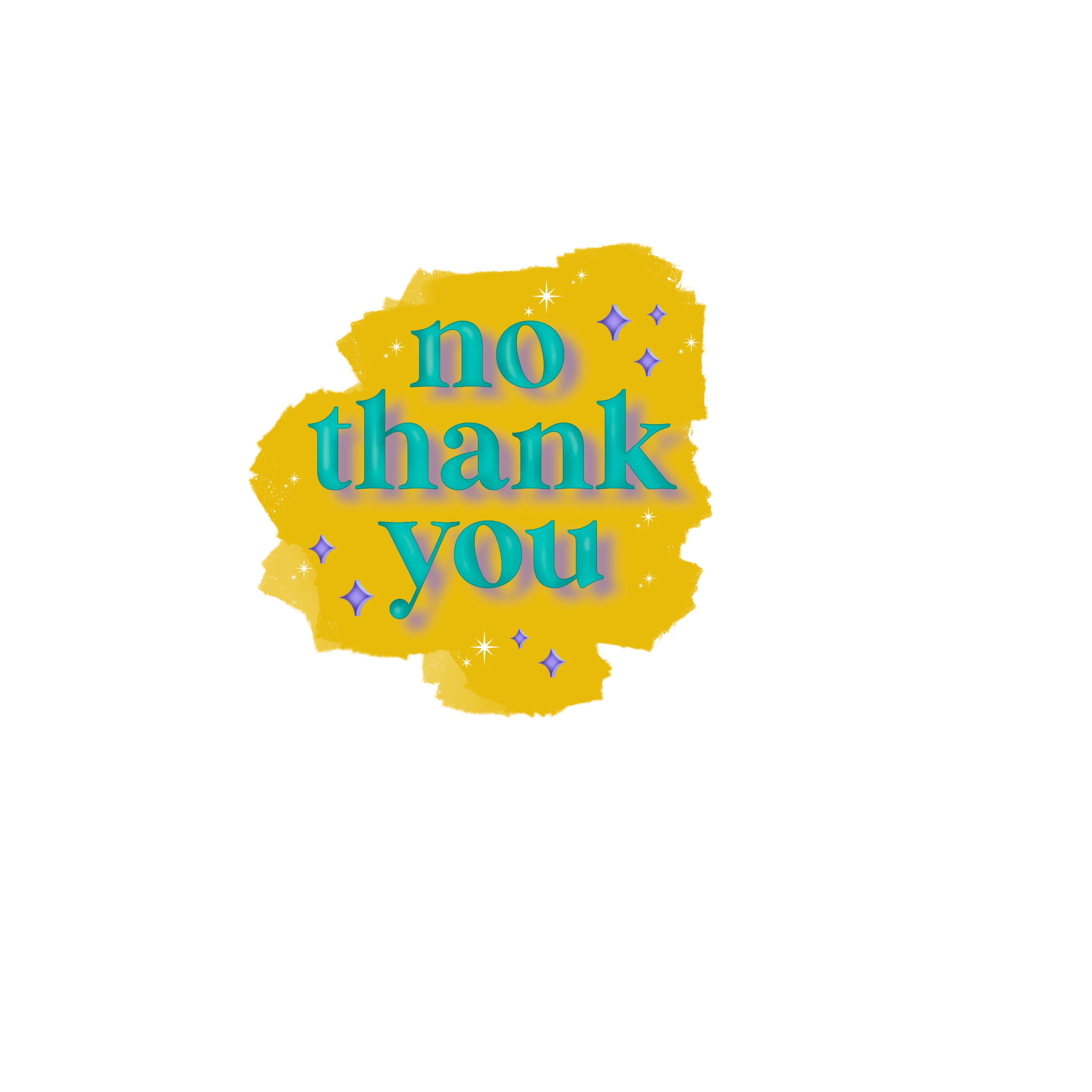No Thank You Sticker