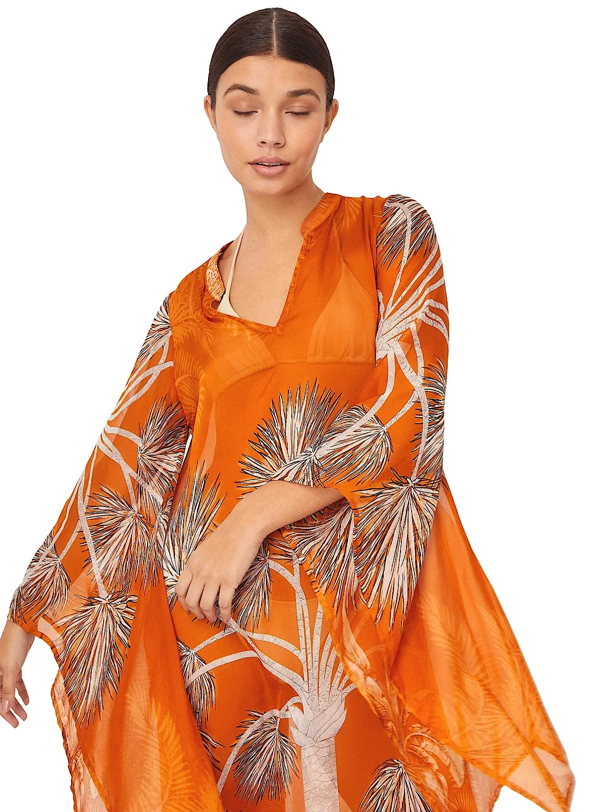 Orange 351 Long Kaftan