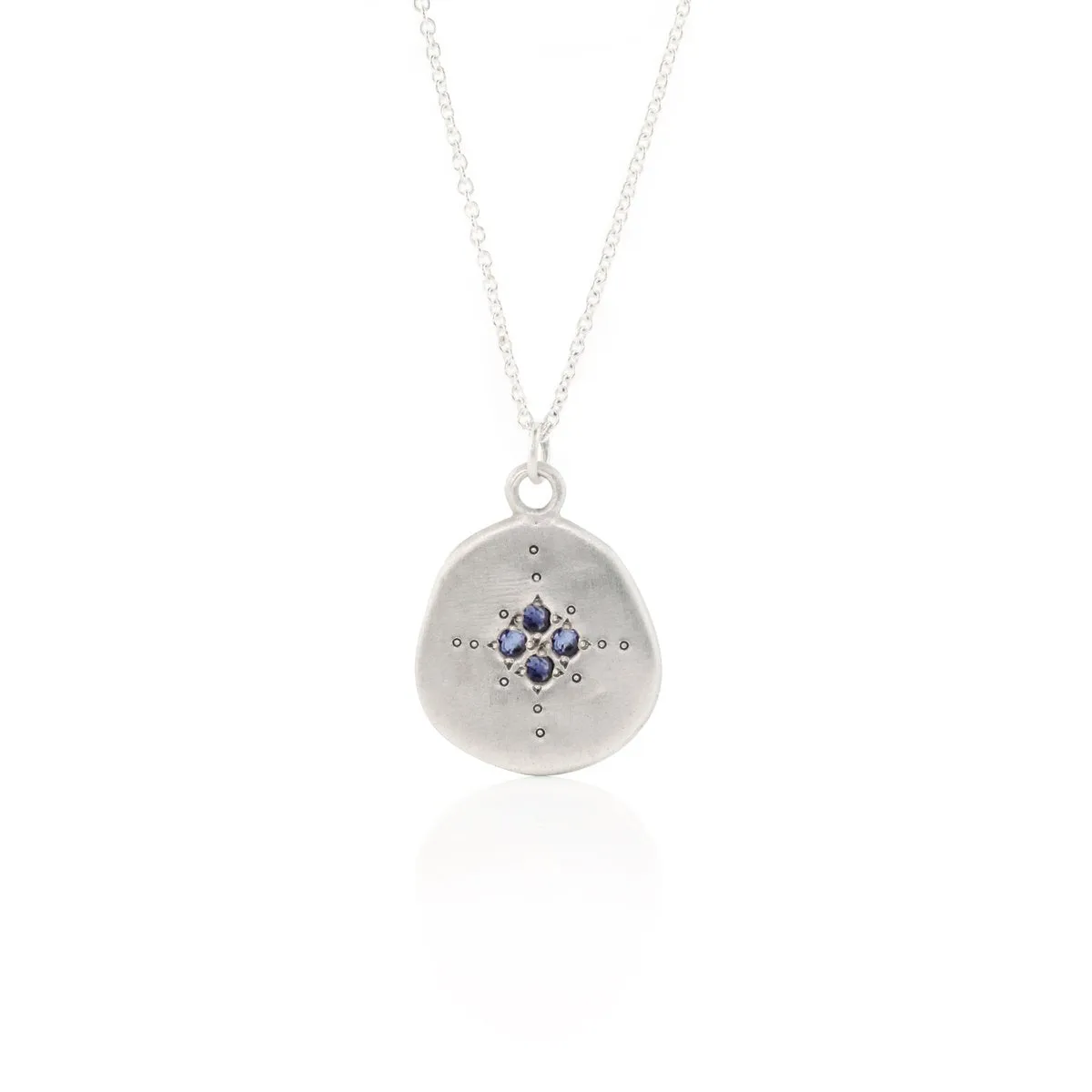 Organic Sapphire Four Star Pendant