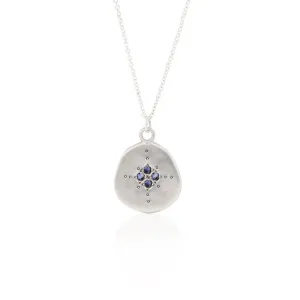 Organic Sapphire Four Star Pendant