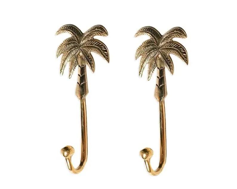 Palm Tree Bronze Wall Hooks