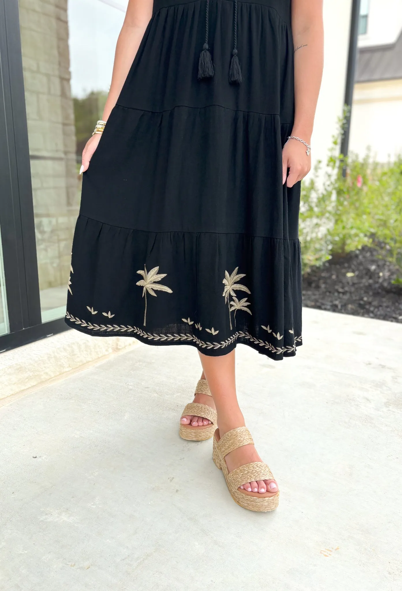 Palm Trees Please Midi Dress