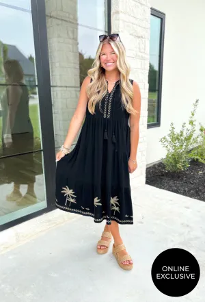 Palm Trees Please Midi Dress