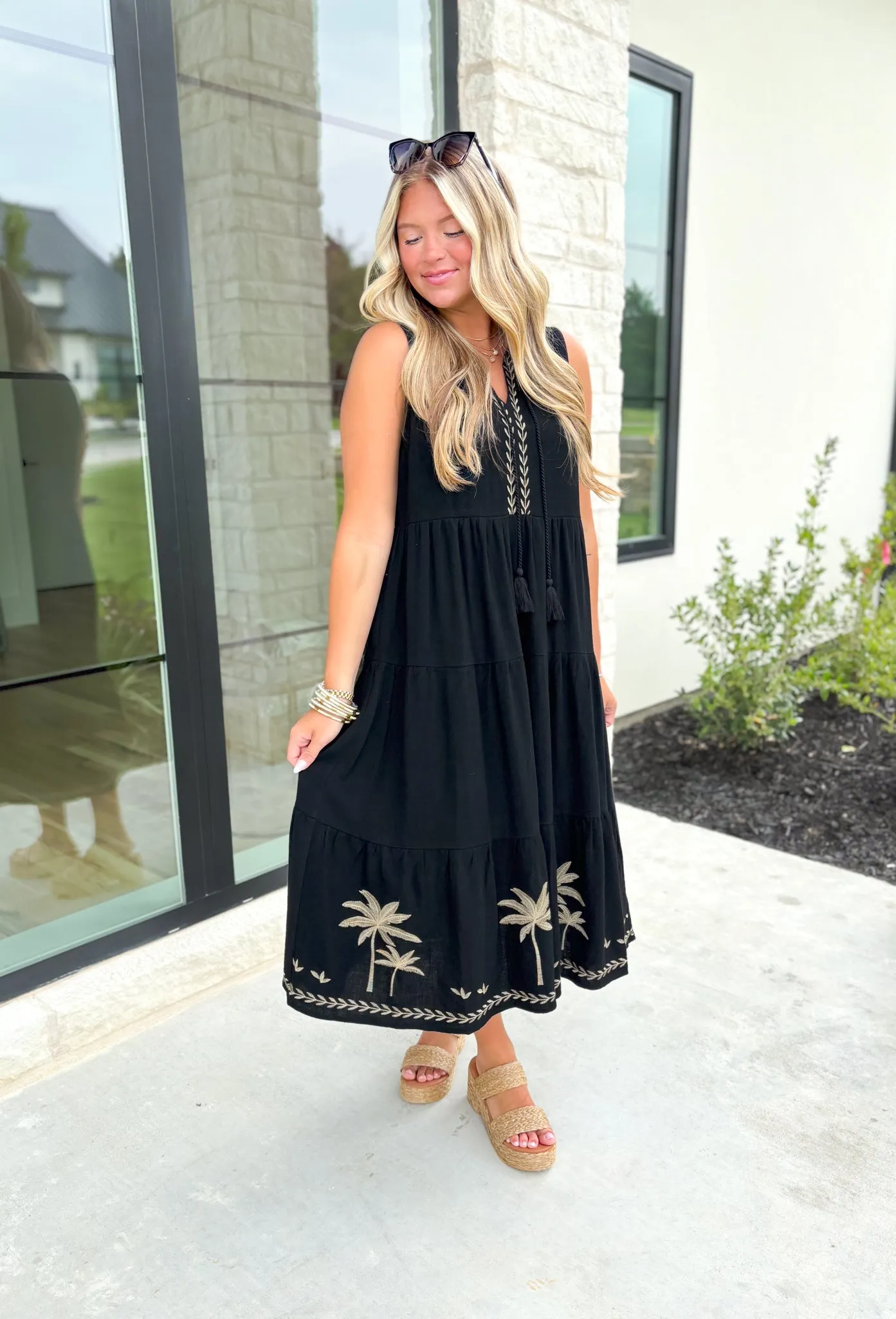 Palm Trees Please Midi Dress