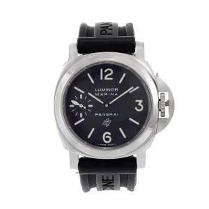Panerai Luminor Marina PAM00005 Black Dial w/Rubber Strap