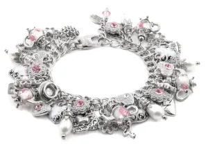 Pearl and Crystal Charm Bracelet