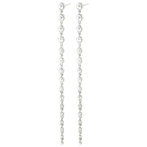 Pilgrim Reagan Silver Crystal Drop Earrings
