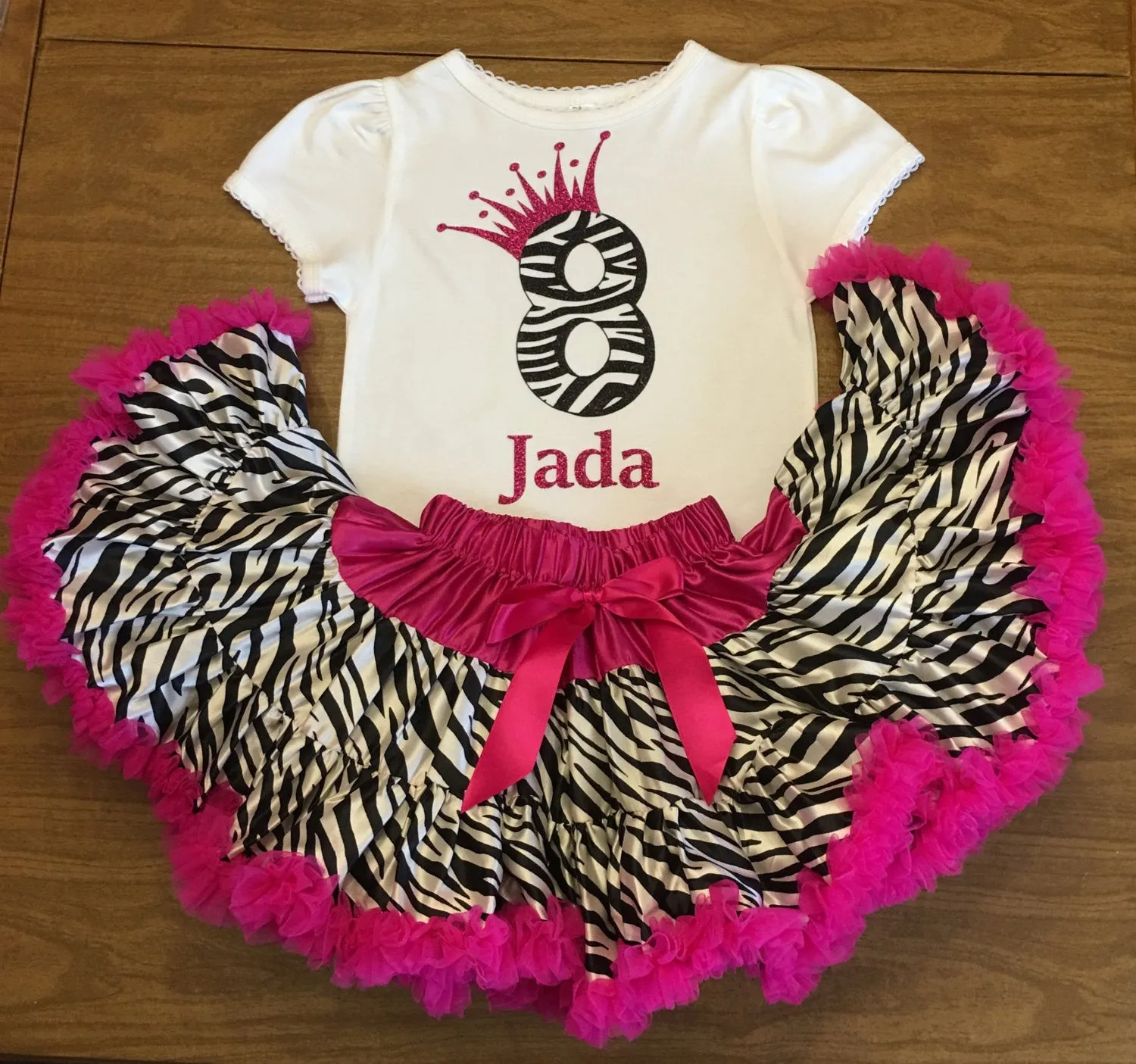 Pink Zebra Birthday Outfit