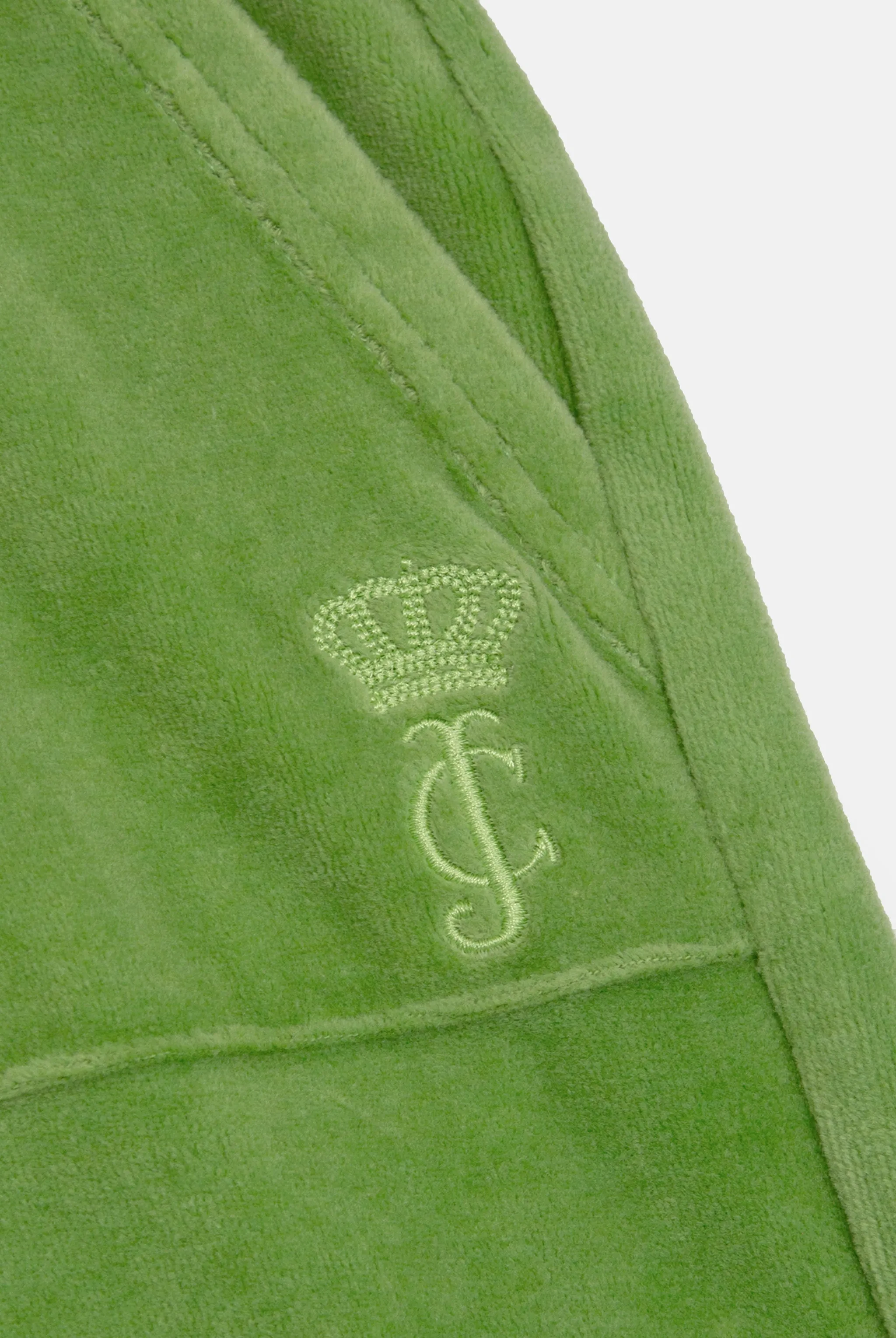 PIQUANT GREEN ULTRA LOW RISE BAMBOO VELOUR HERITAGE POCKETED BOTTOMS