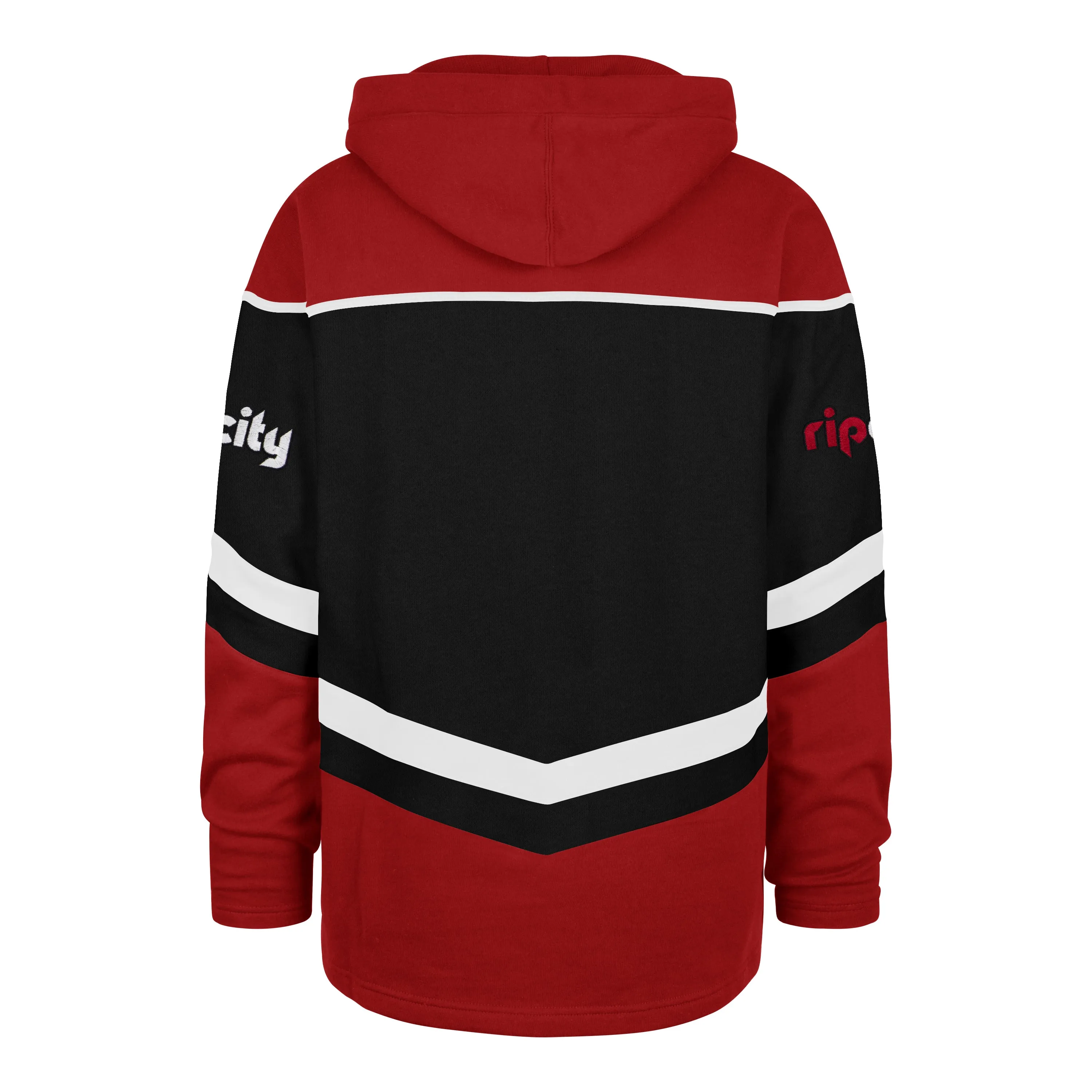 PORTLAND TRAILBLAZERS TRI SATIN '47 LAYUP LACER HOOD