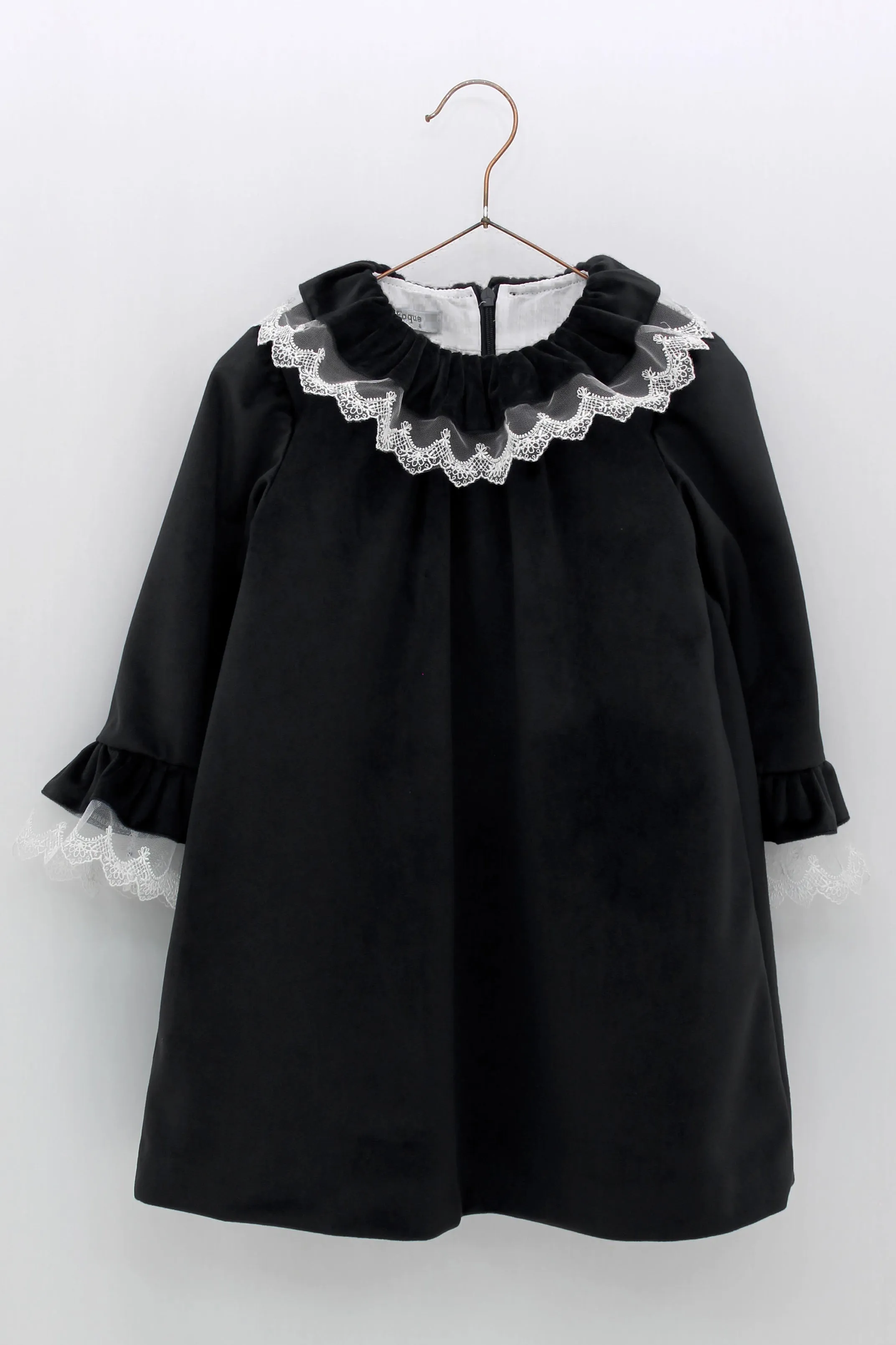 "Nixie" Black Velvet Dress