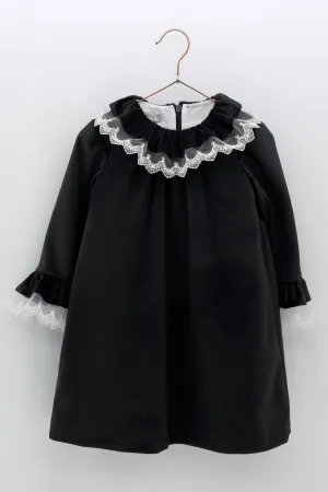 "Nixie" Black Velvet Dress