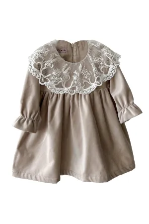 "Viola" Stone Velvet Lace Dress