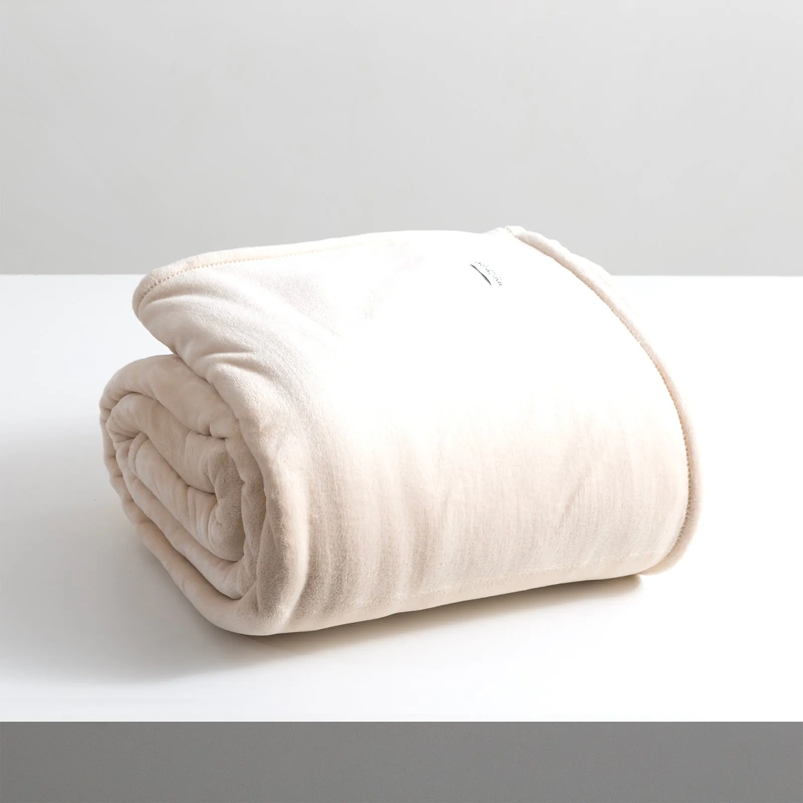 Renee Taylor Plush 380 GSM Ultra Soft Velvet Blanket - STONE