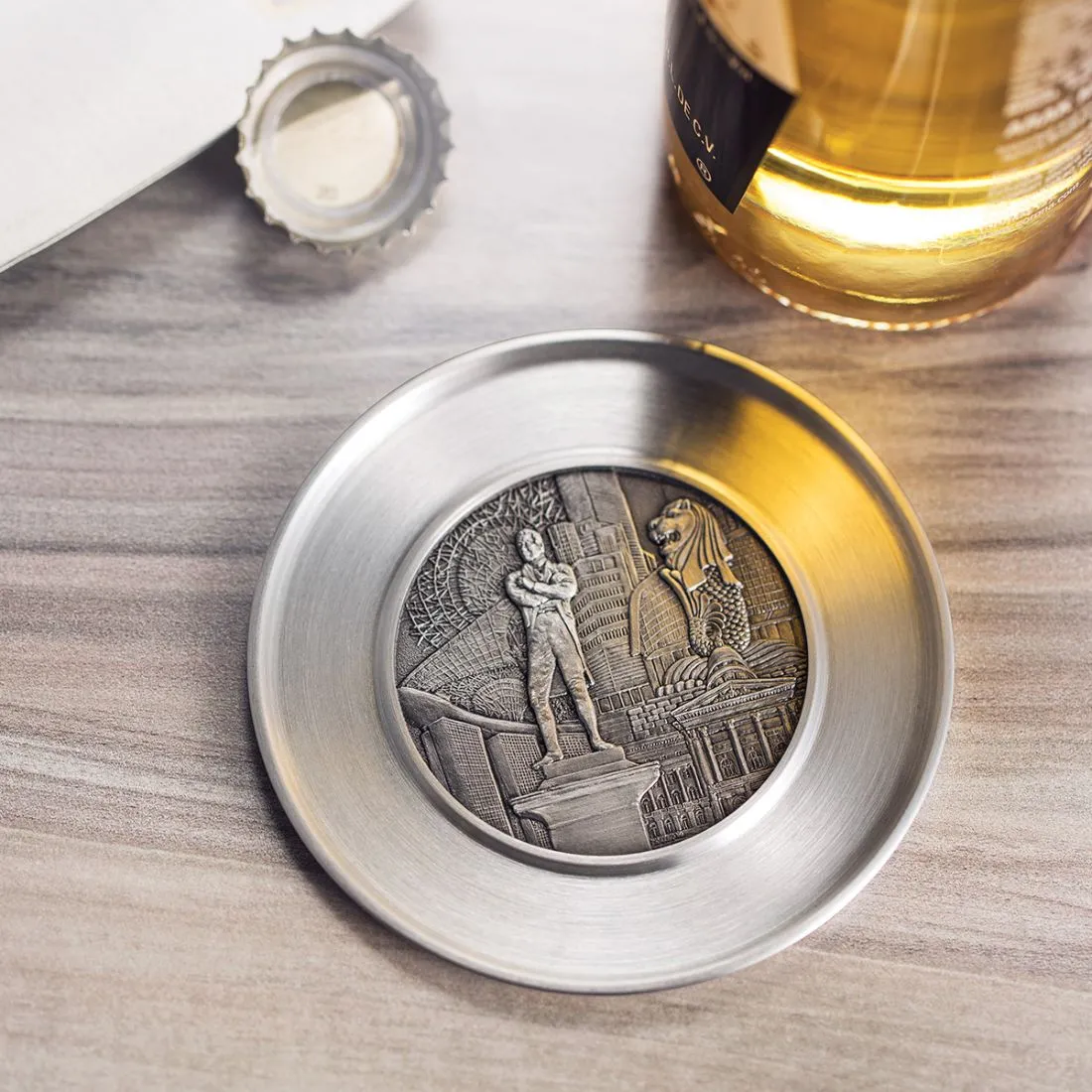 Royal Selangor Hand Finished Singapore Scenes Collection Civic District Coaster
