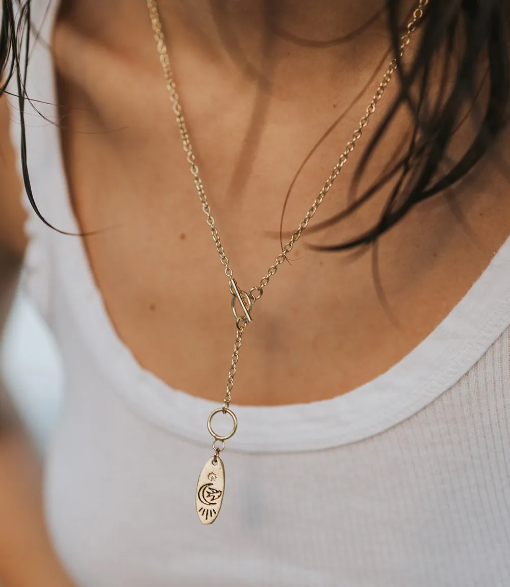 Ruchi Bird Charm Gold Dainty Drop Lariat Necklace