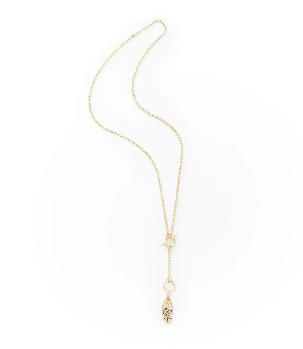Ruchi Bird Charm Gold Dainty Drop Lariat Necklace
