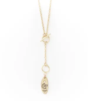 Ruchi Bird Charm Gold Dainty Drop Lariat Necklace