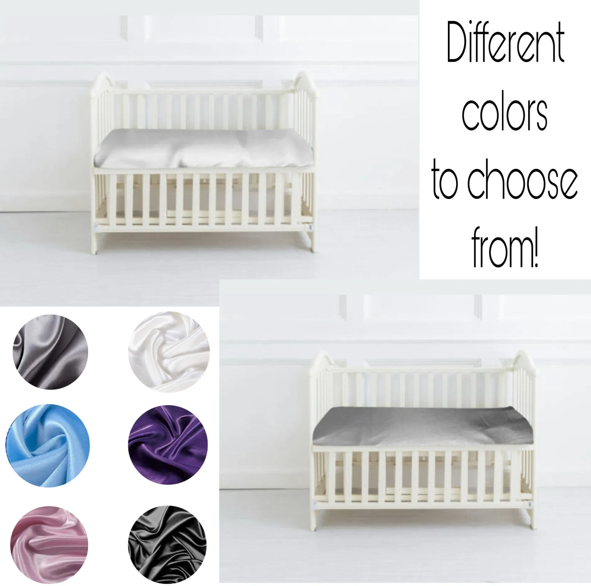 Satin Crib Sheet| Satin Fitted Crib Sheet | Satin Sheet | Fitted Cot Sheet | Crib Sheet | Nursery Bedding | Baby Gift | Silky Satin Sheet