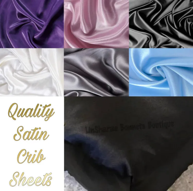 Satin Crib Sheet| Satin Fitted Crib Sheet | Satin Sheet | Fitted Cot Sheet | Crib Sheet | Nursery Bedding | Baby Gift | Silky Satin Sheet