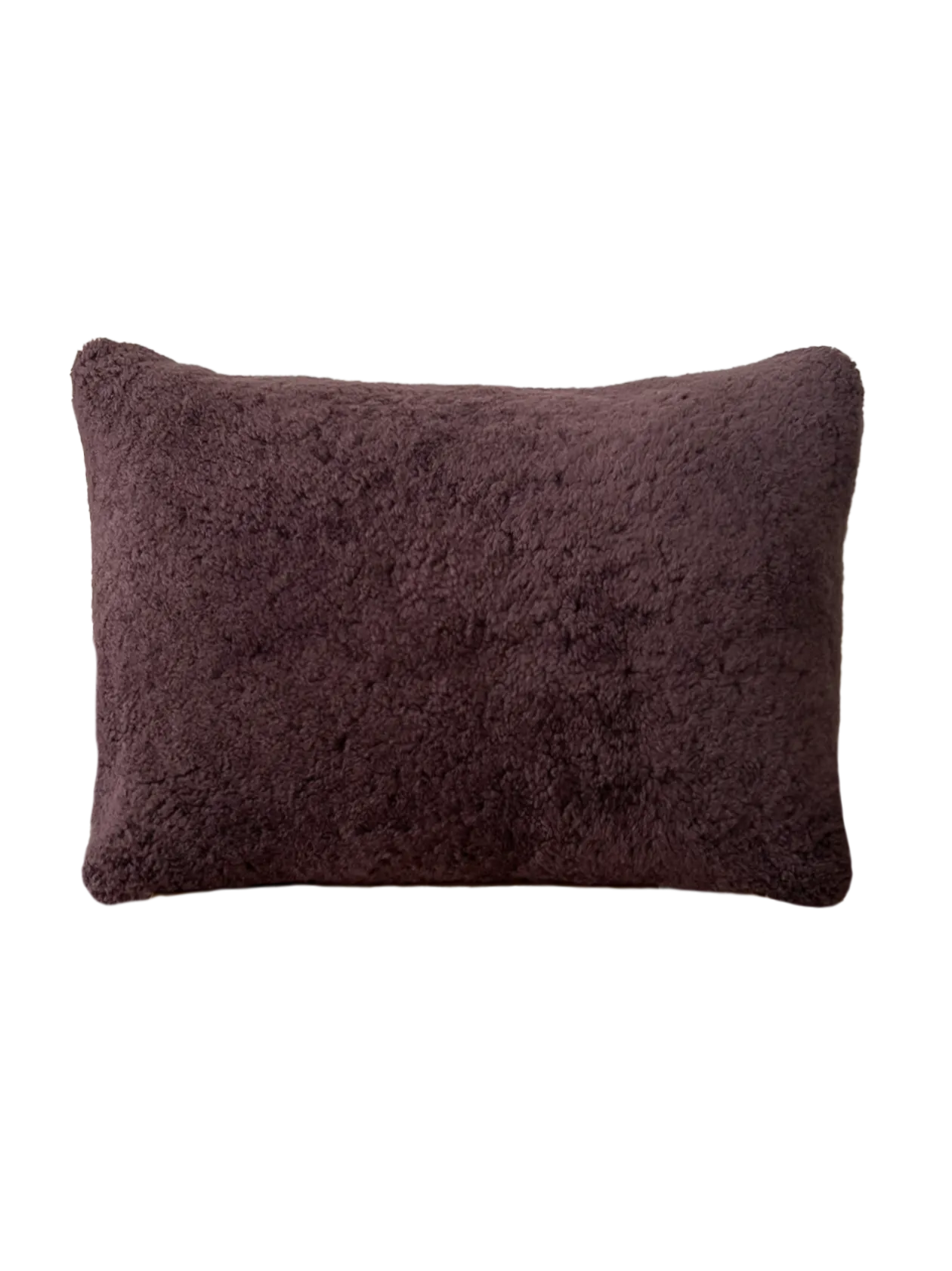 Shearling lumbar in chocolate
