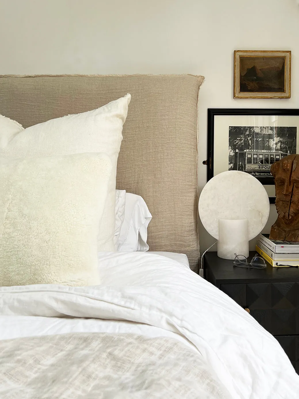 Shearling lumbar in cream