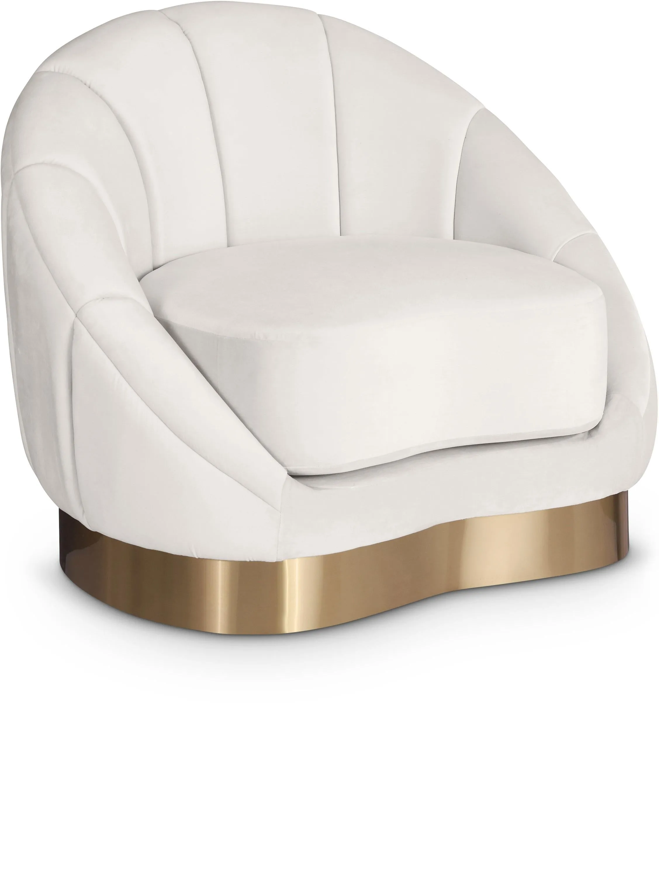Shelly Cream Velvet Chair