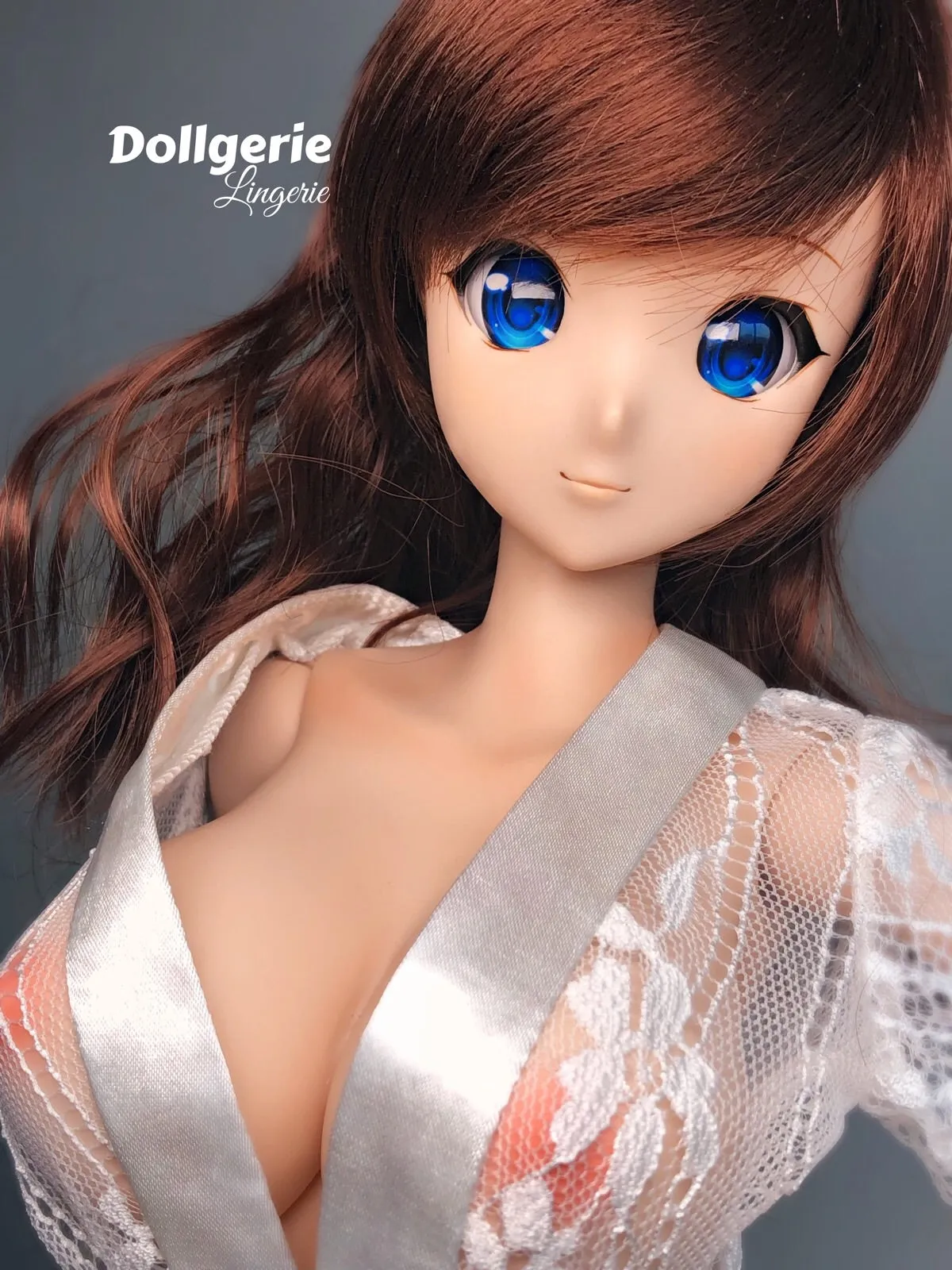Silver white lace long robe for Smartdoll /DD3 / DDdy/ AP/  SD13