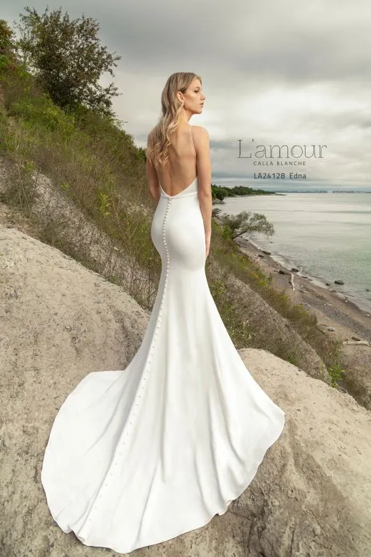 Size 8 L'amour LA24128 Edna Ivory Gown