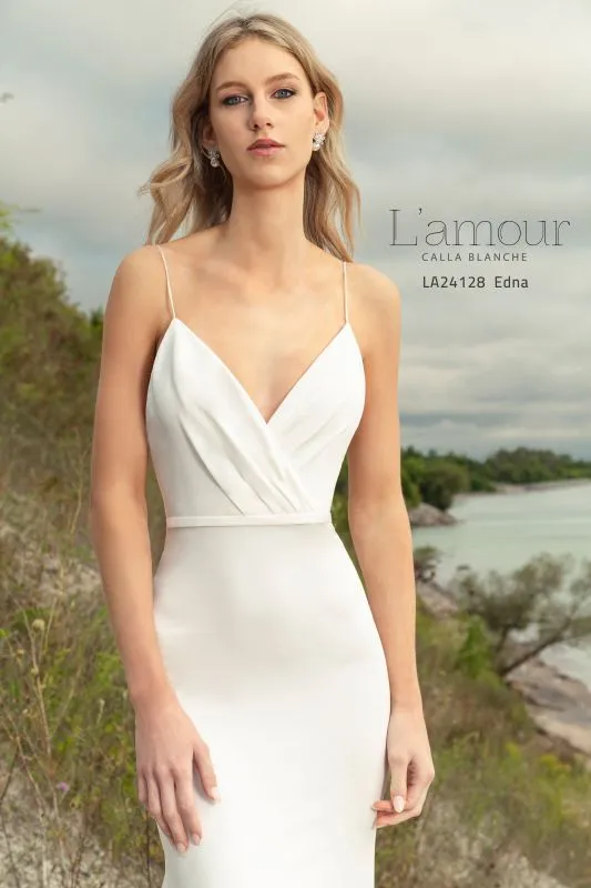 Size 8 L'amour LA24128 Edna Ivory Gown