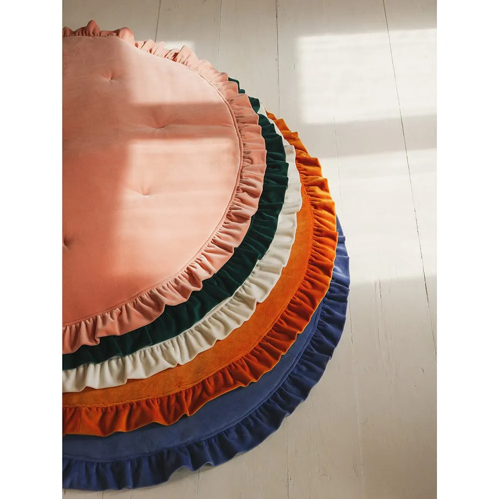 Soft Velvet Mat With Frill - Apricot