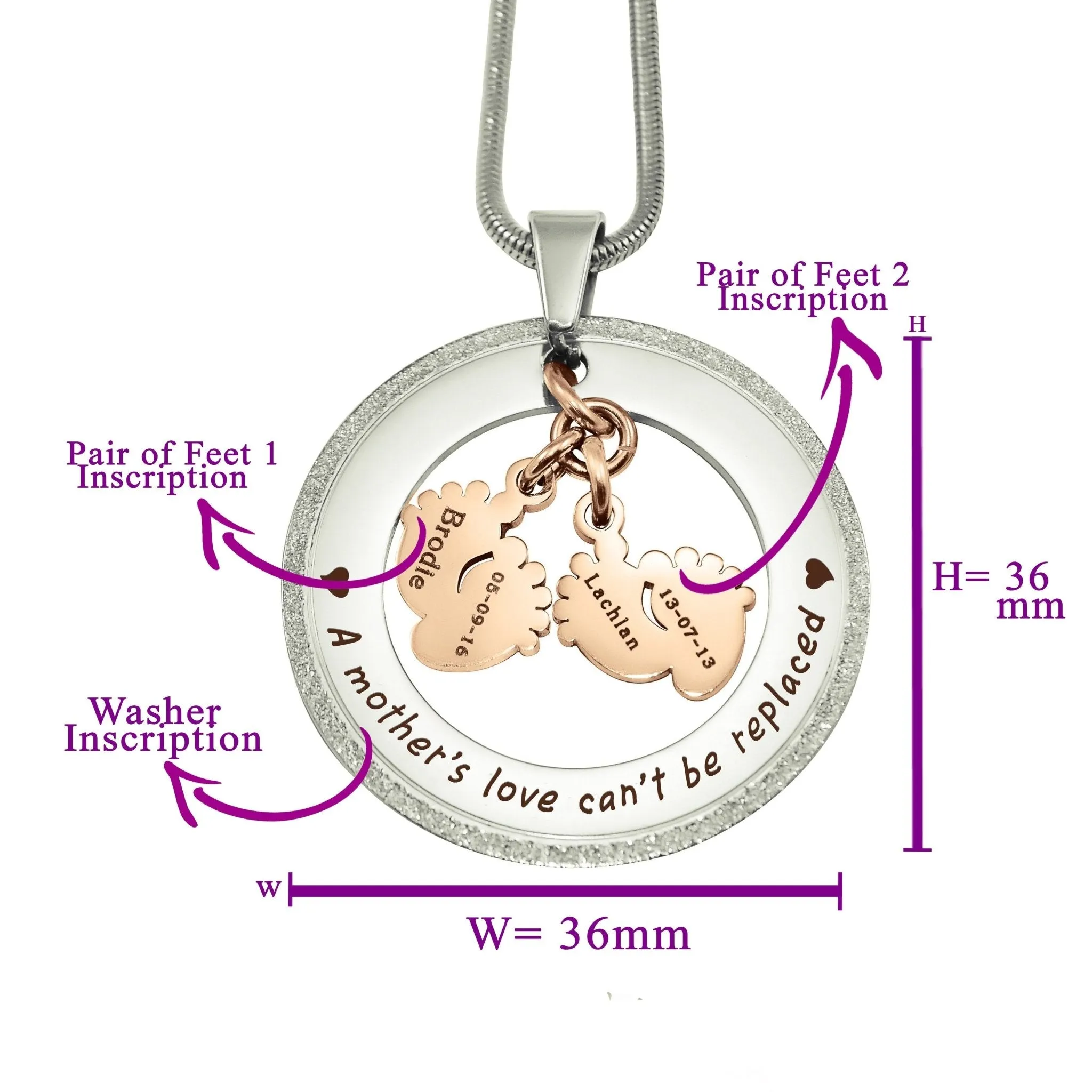 Sparkling Cant Be Replaced Necklace - Double Feet