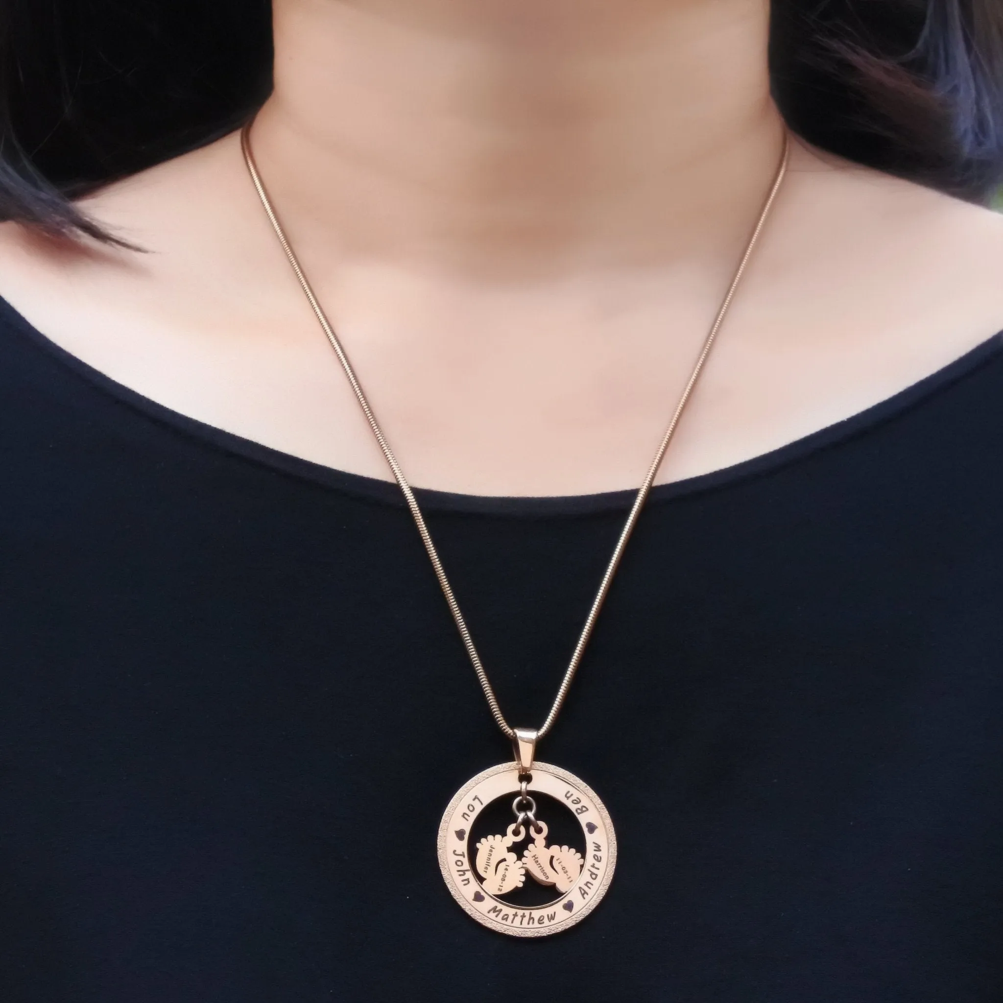 Sparkling Cant Be Replaced Necklace - Double Feet