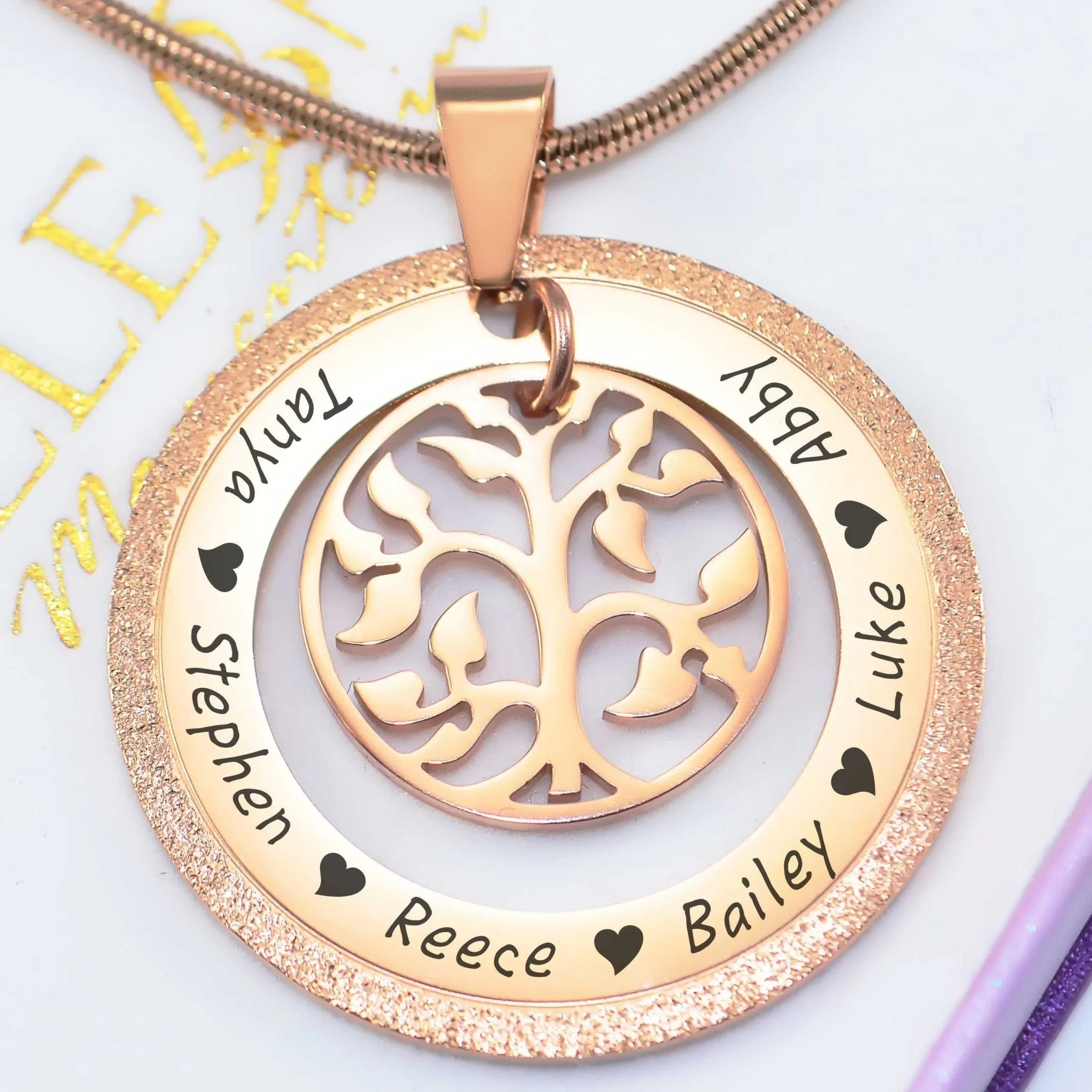 Sparkling My Family Tree Necklace