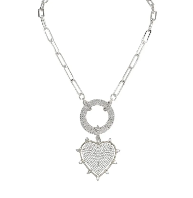 Stellar Heart Charm Necklace