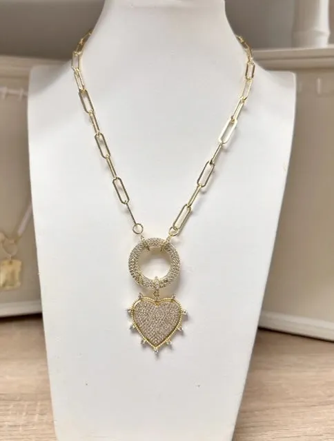 Stellar Heart Charm Necklace