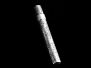 Sterling Silver Finger Carved Cigar Tube