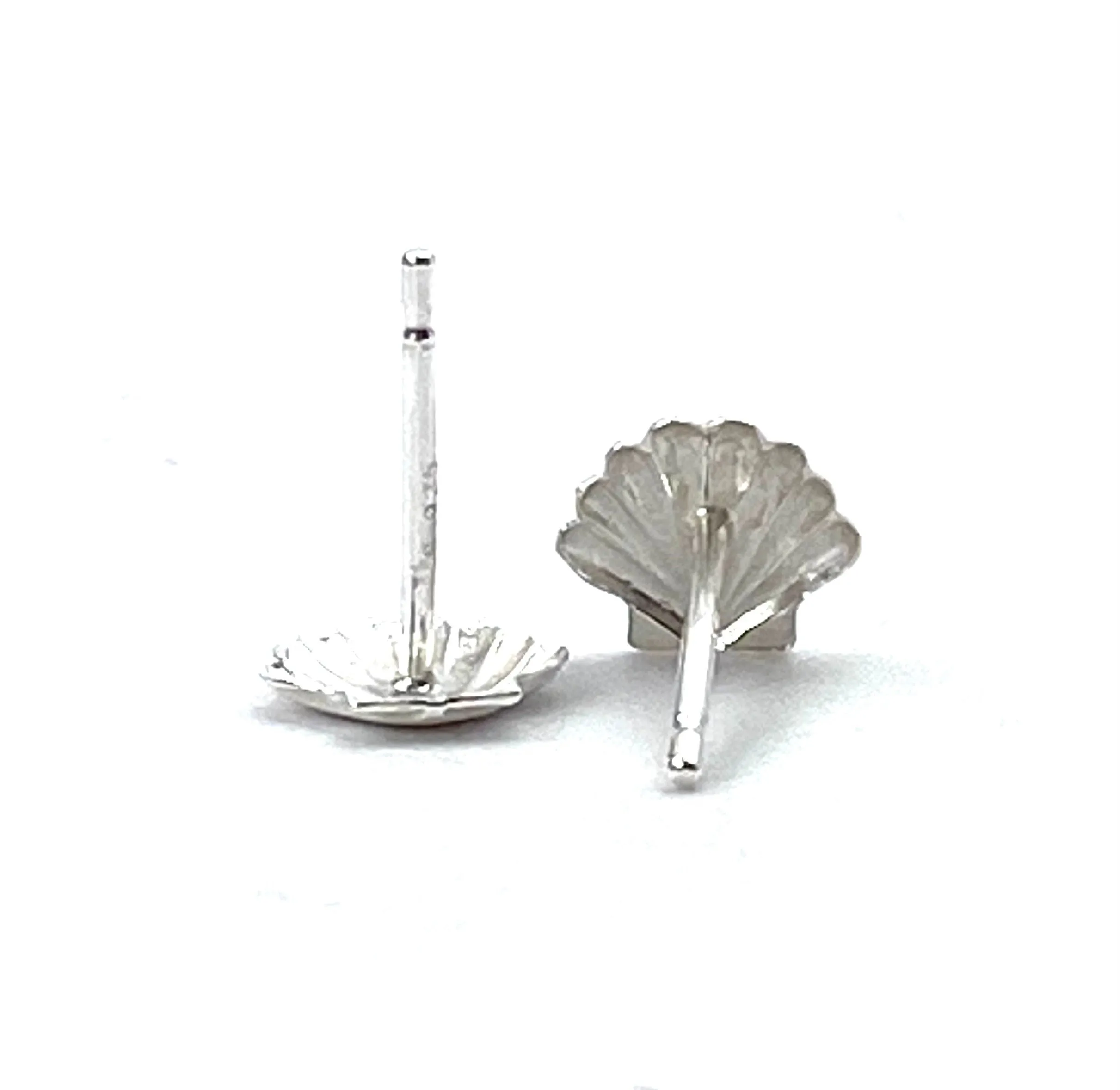 Sterling silver sea shell earring stud, SKU#595-5