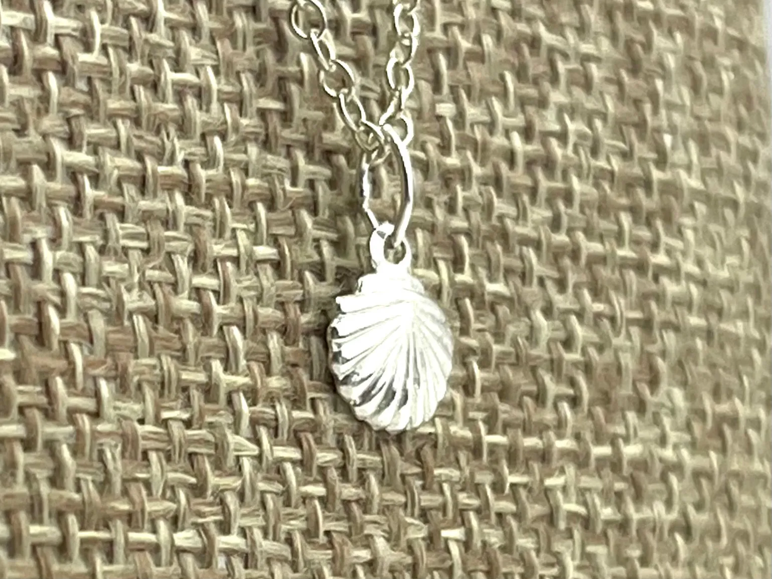 Sterling Silver Seashell Charm, Sku#1095 C