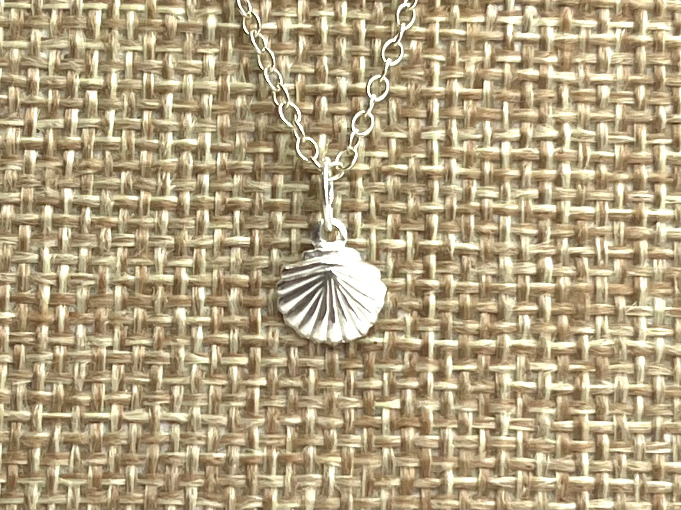 Sterling Silver Seashell Charm, Sku#1095 C