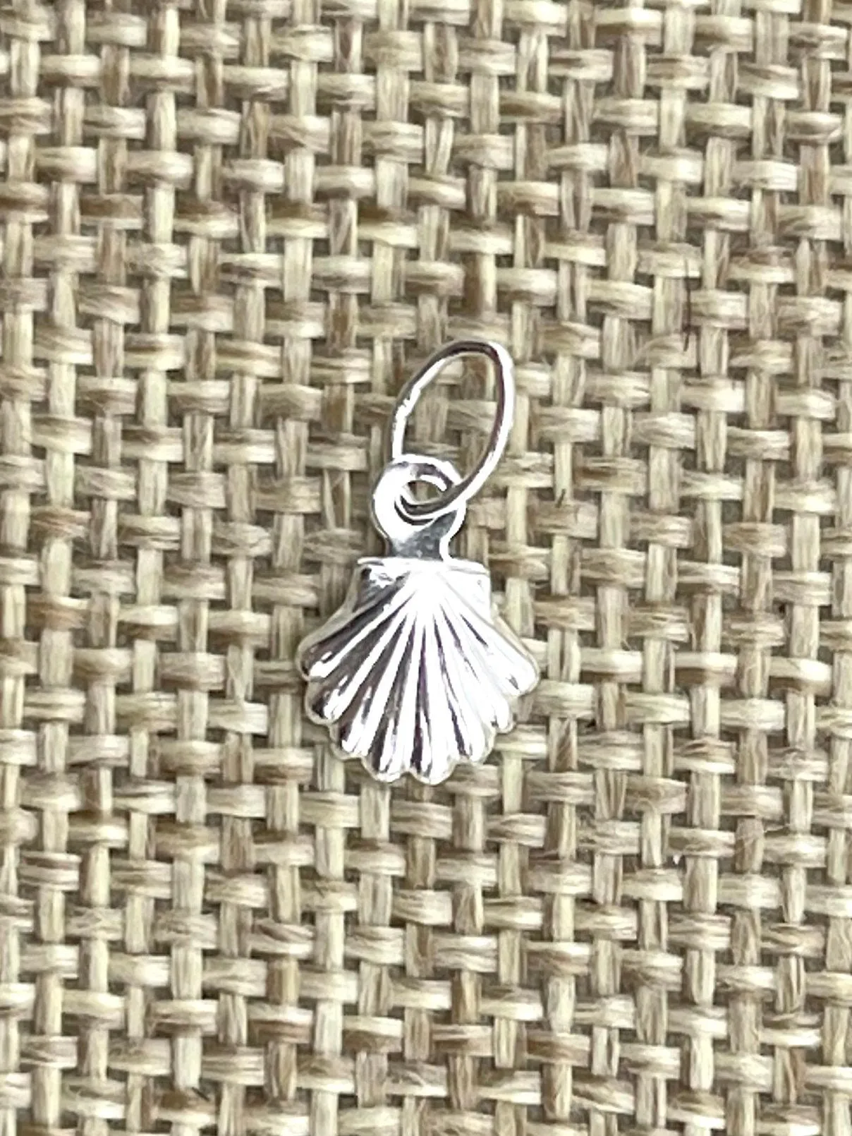 Sterling Silver Seashell Charm, Sku#2176C