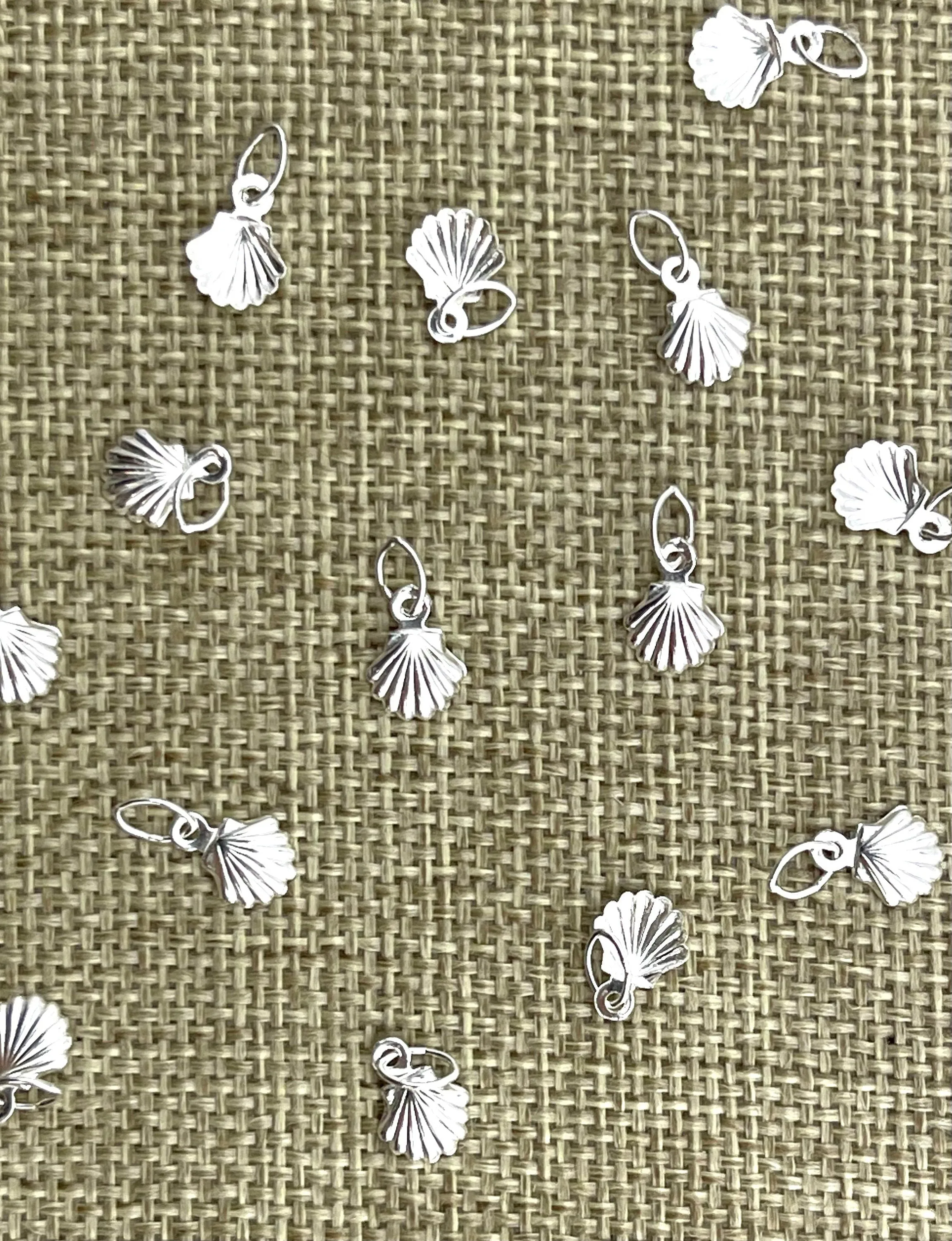 Sterling Silver Seashell Charm, Sku#2176C