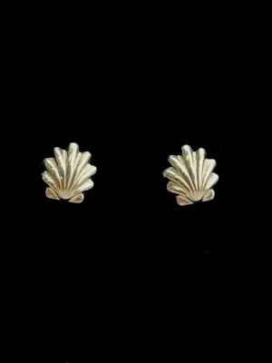 Sterling Silver Seashell Studs, Sku#785-5